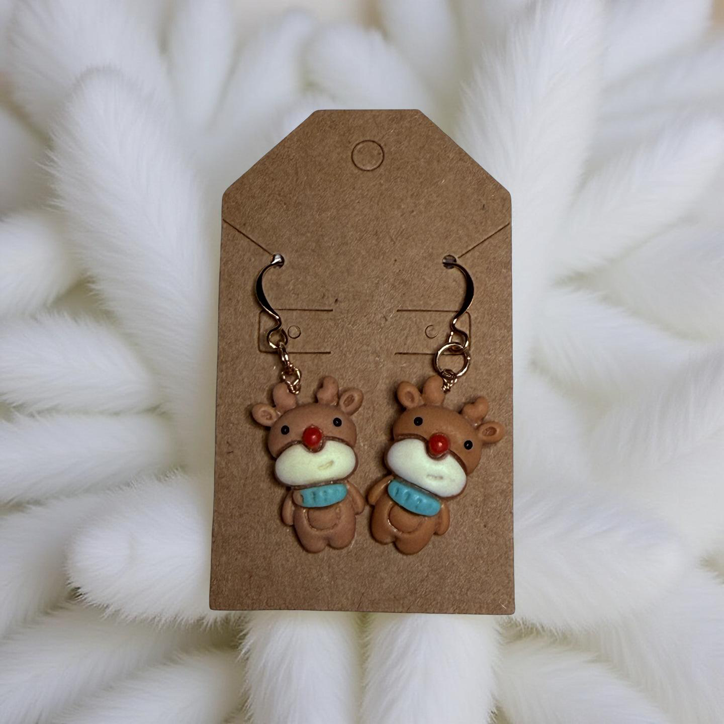 Christmas Clay Charm Earrings