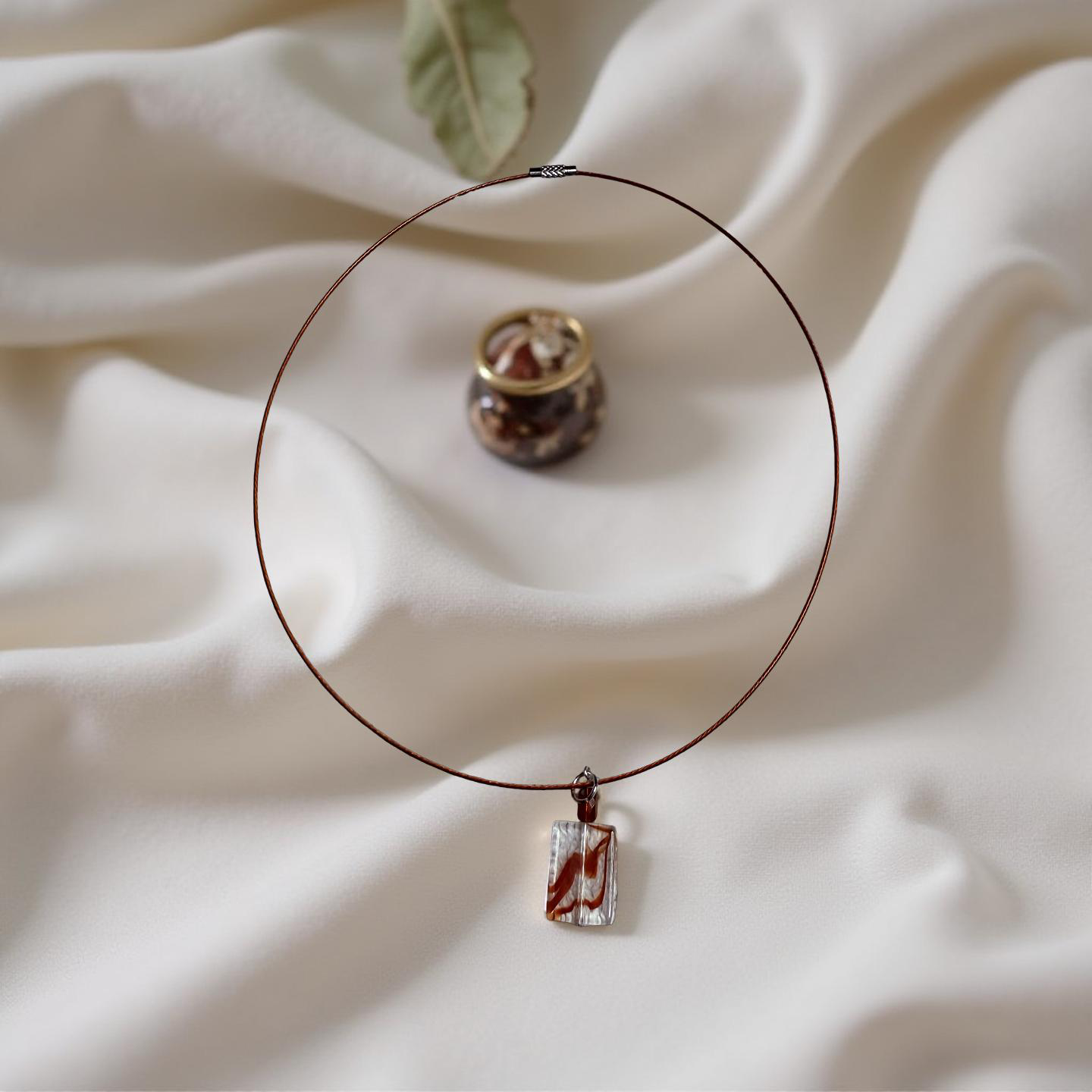 Red Cable Pendant Necklace