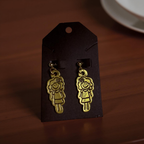 Earrings with Gold Boy and Girl Charms