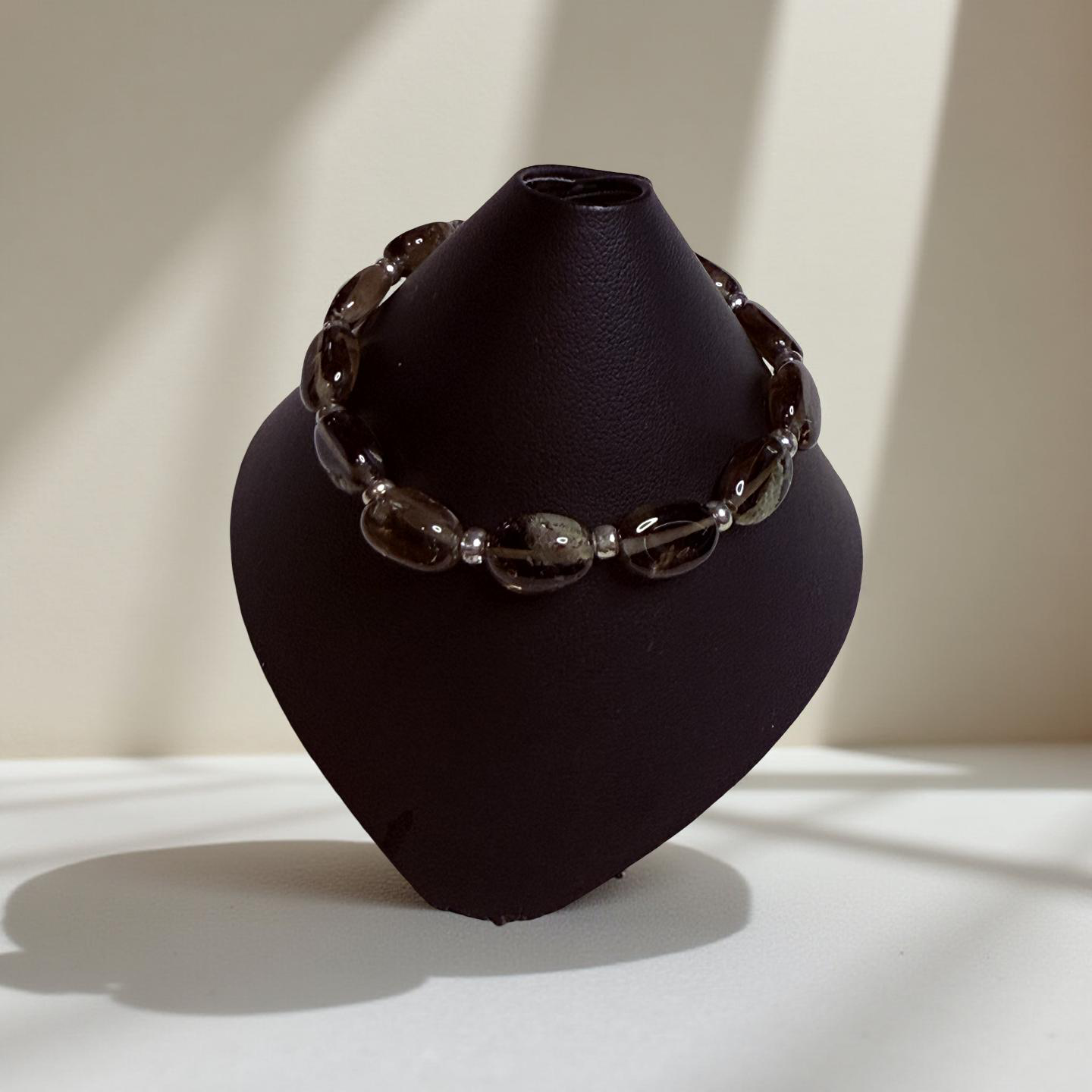 Smoky Quartz Beaded Bracelet