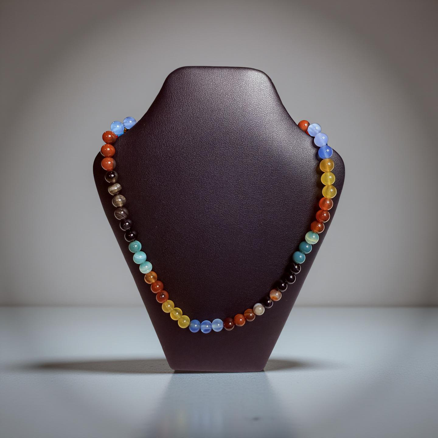 Multi-Colored Glass Bead Necklace