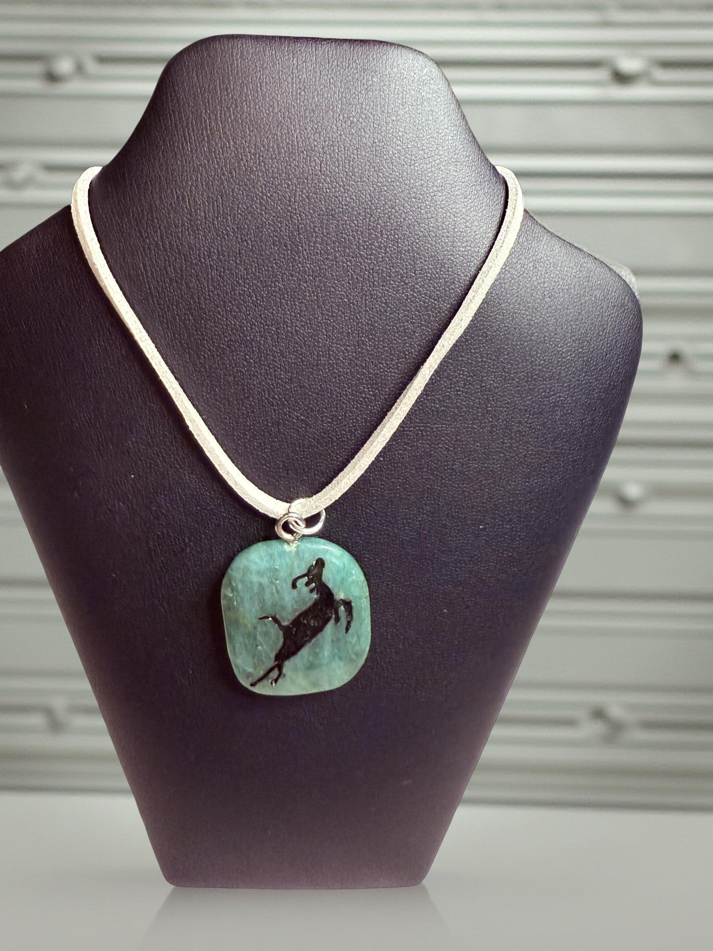 Green Quartzsite Pendant Necklace