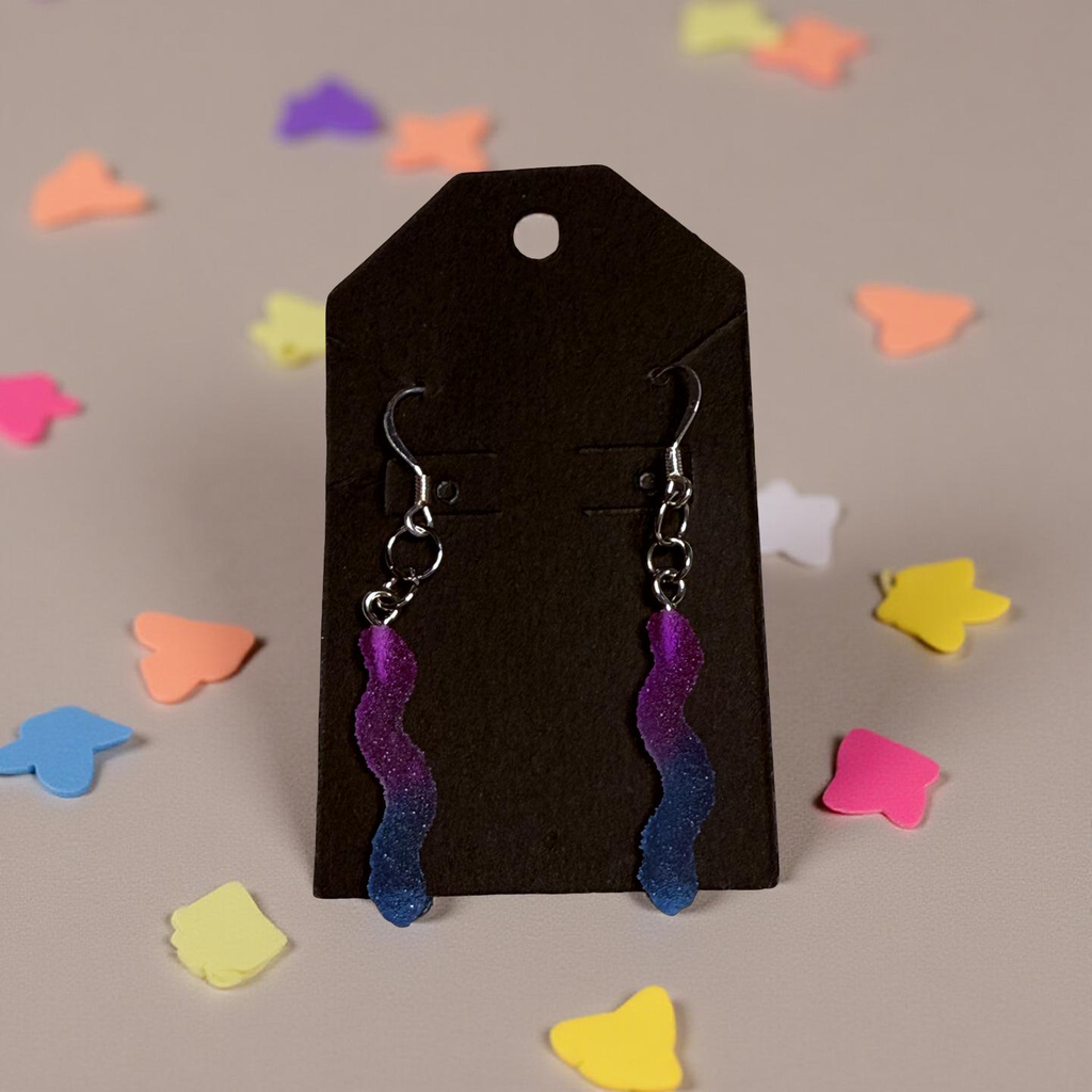 Gummy Worm Charm Earrings