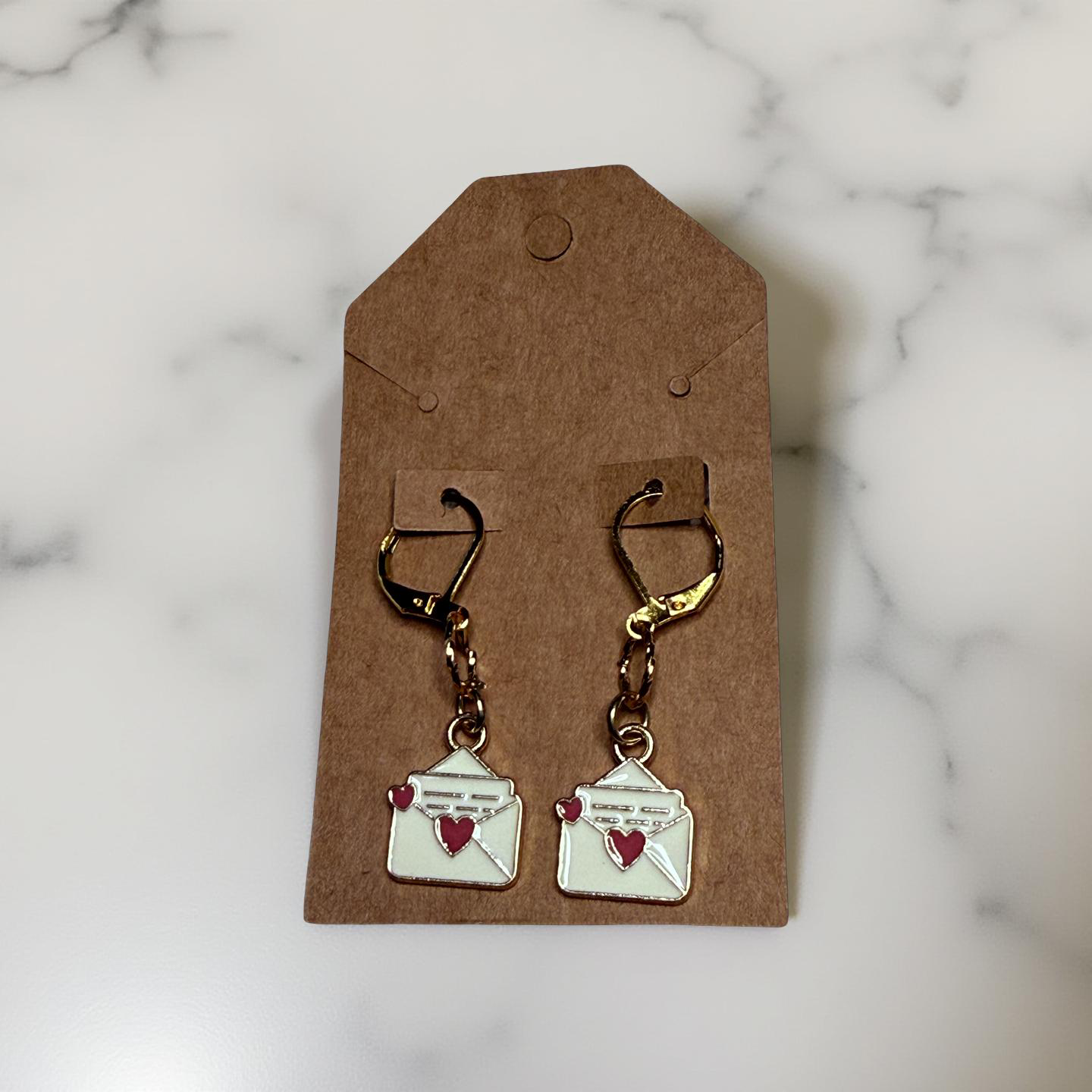 Envelope Charm Earrings