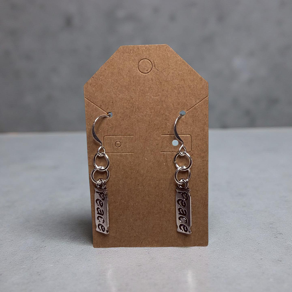 Silver charm earrings