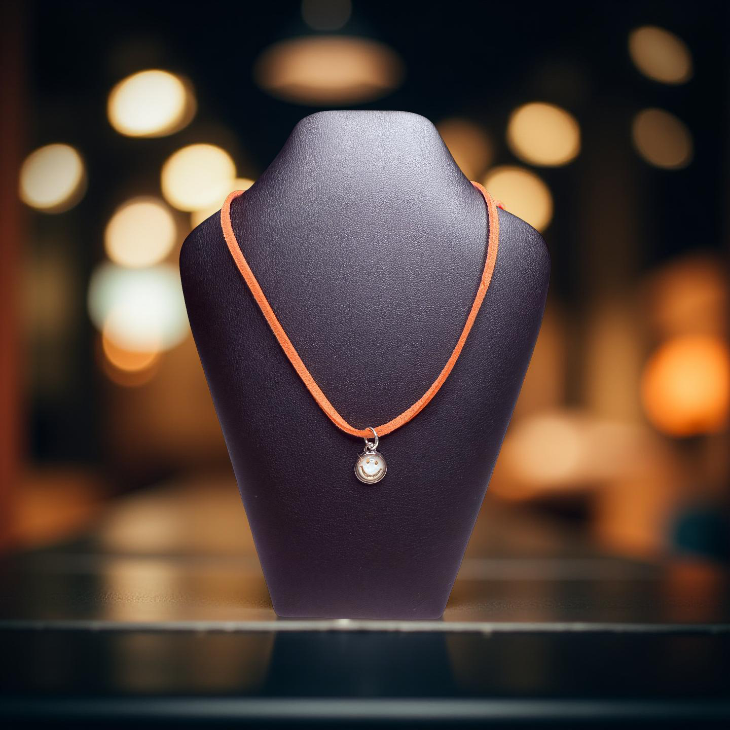 Smiley Face Charm Necklace