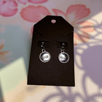Silver charm earrings