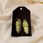 Earrings with Gold Boy and Girl Charms