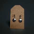 Silver charm earrings