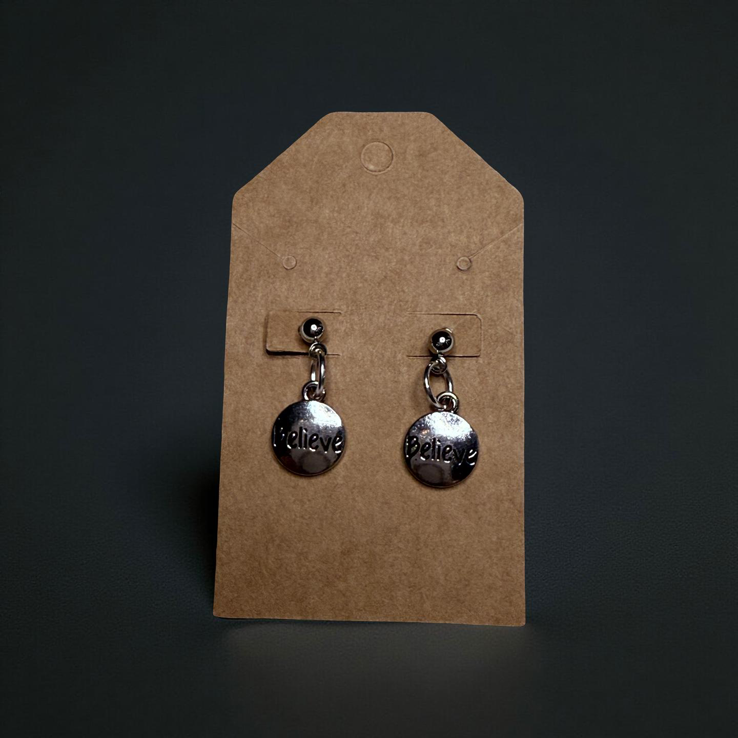 Silver charm earrings