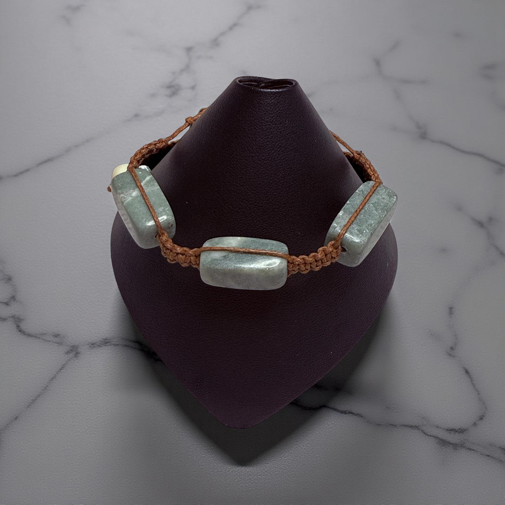 Macrame Beaded Slide Bracelet