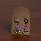 Glass Tulip Earrings