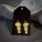 Earrings with Gold Boy and Girl Charms