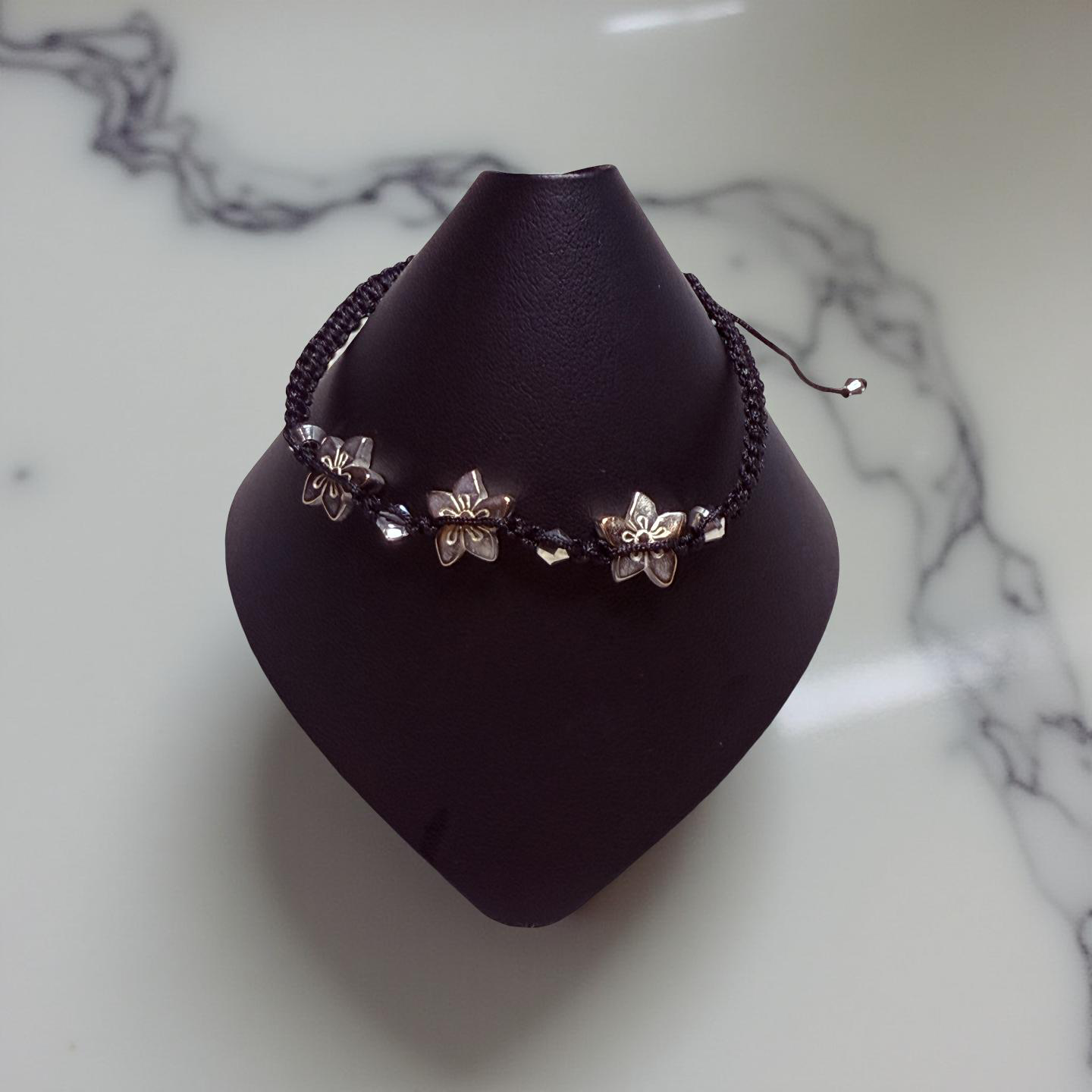 Macrame Beaded Slide Bracelet