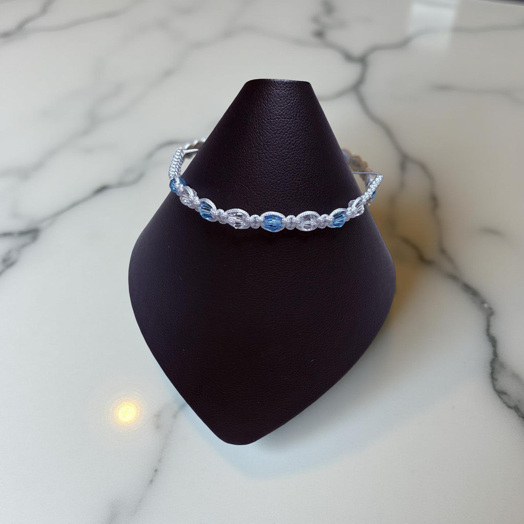 Beaded Macrame Slide Bracelet