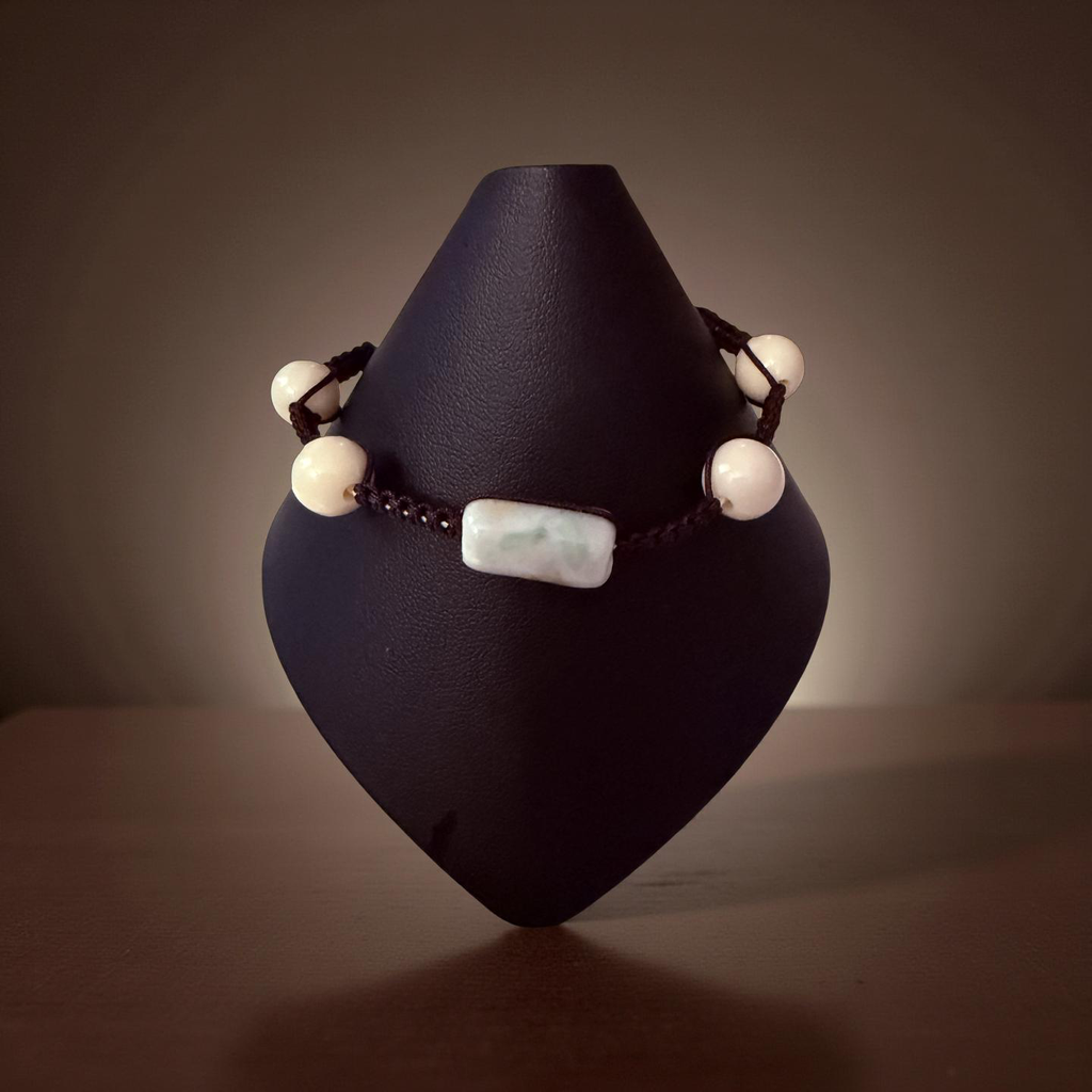 Macrame Beaded Slide Bracelet