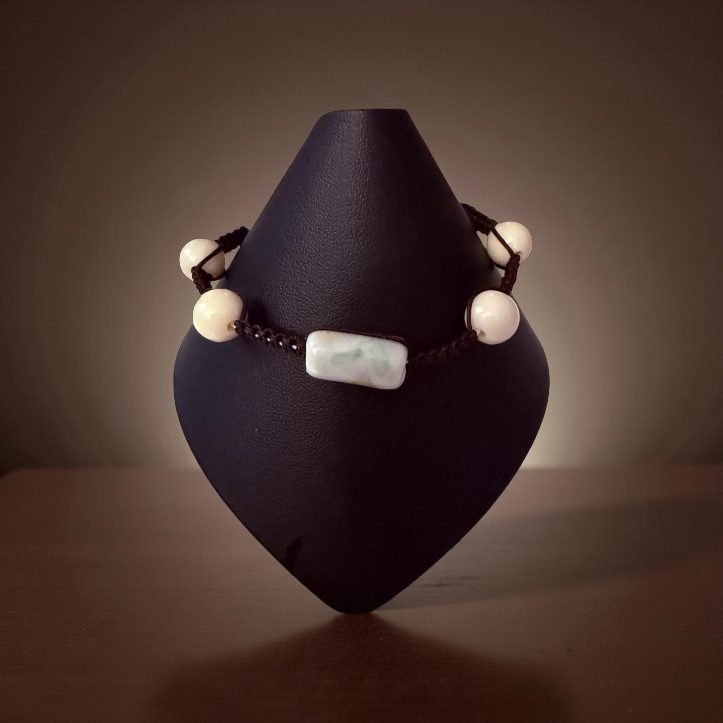 Macrame Beaded Slide Bracelet