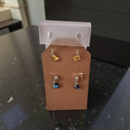 Crystal Earrings-2 pair