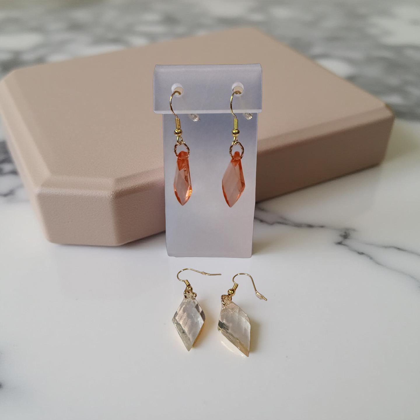 Crystal Earrings-2 pair