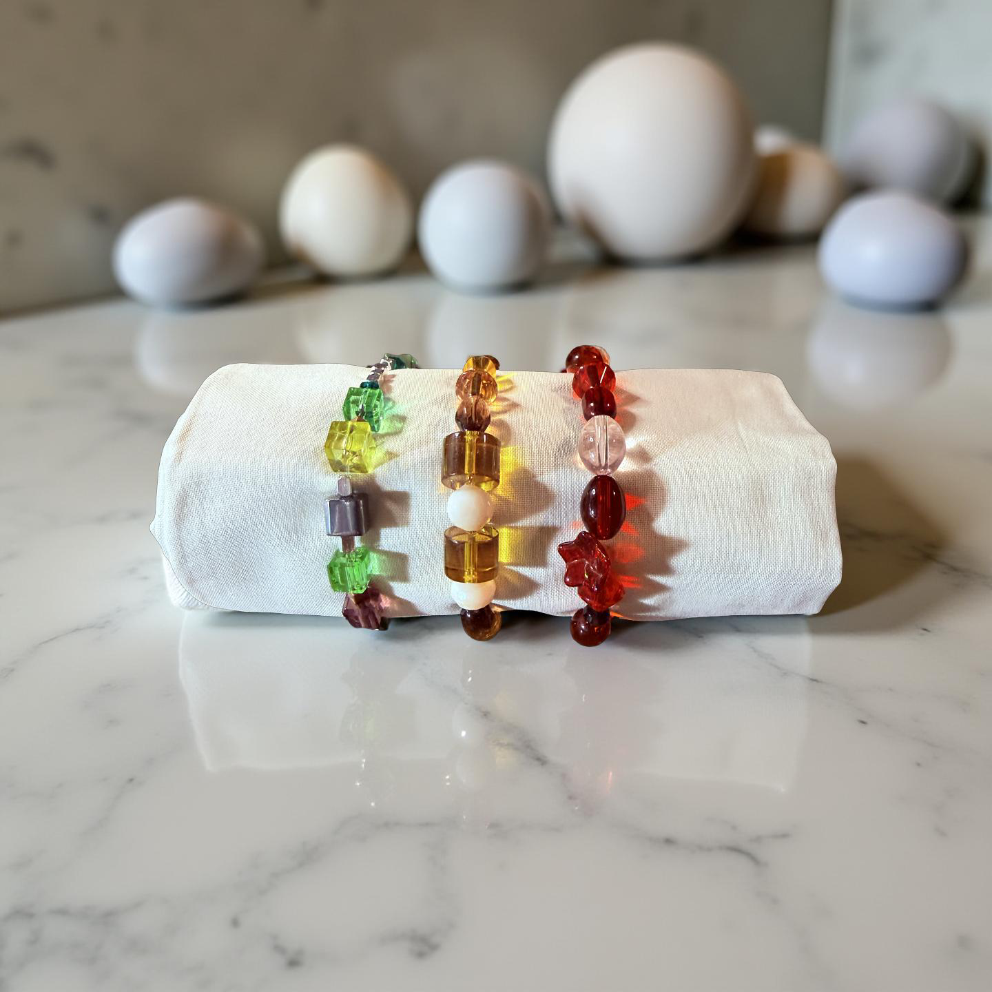 Multi-Bead Stretch Bracelets-3pk