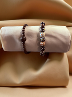 Wooden Beaded Bracelets-2pk