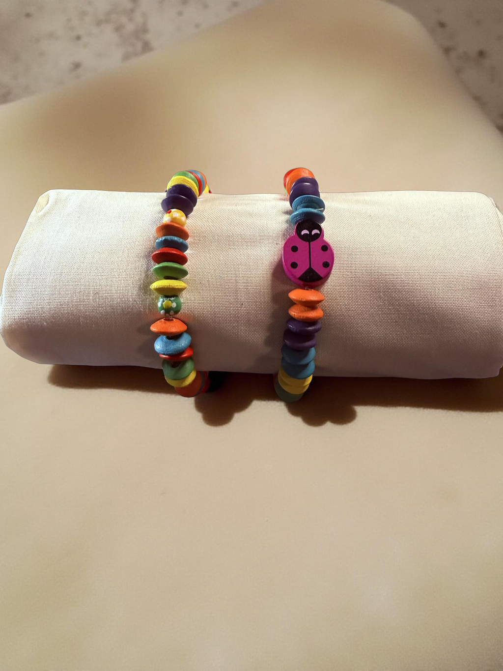 Wooden Beaded Bracelets-2pk