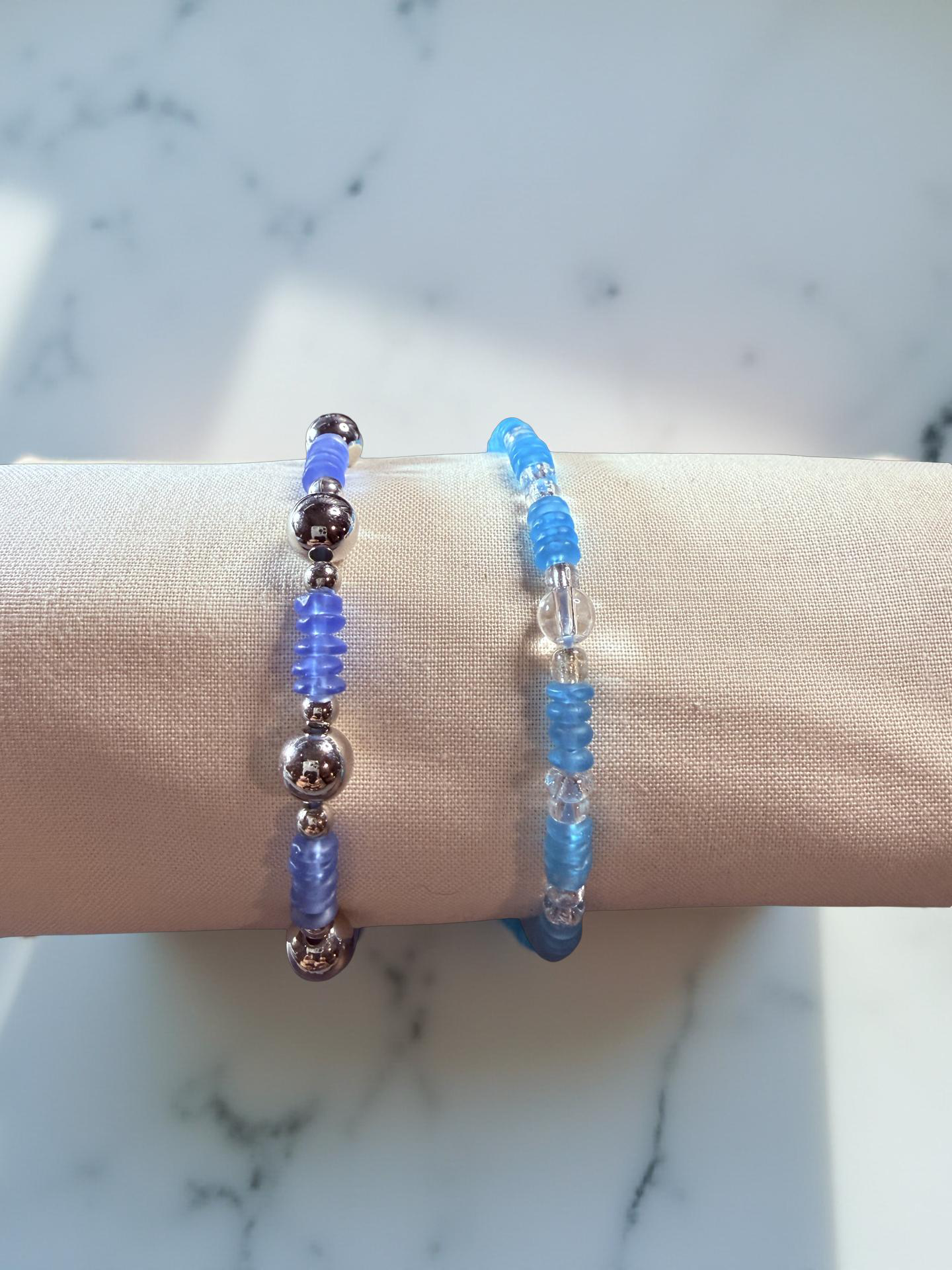 Beaded Stretch Bracelets-2 pk