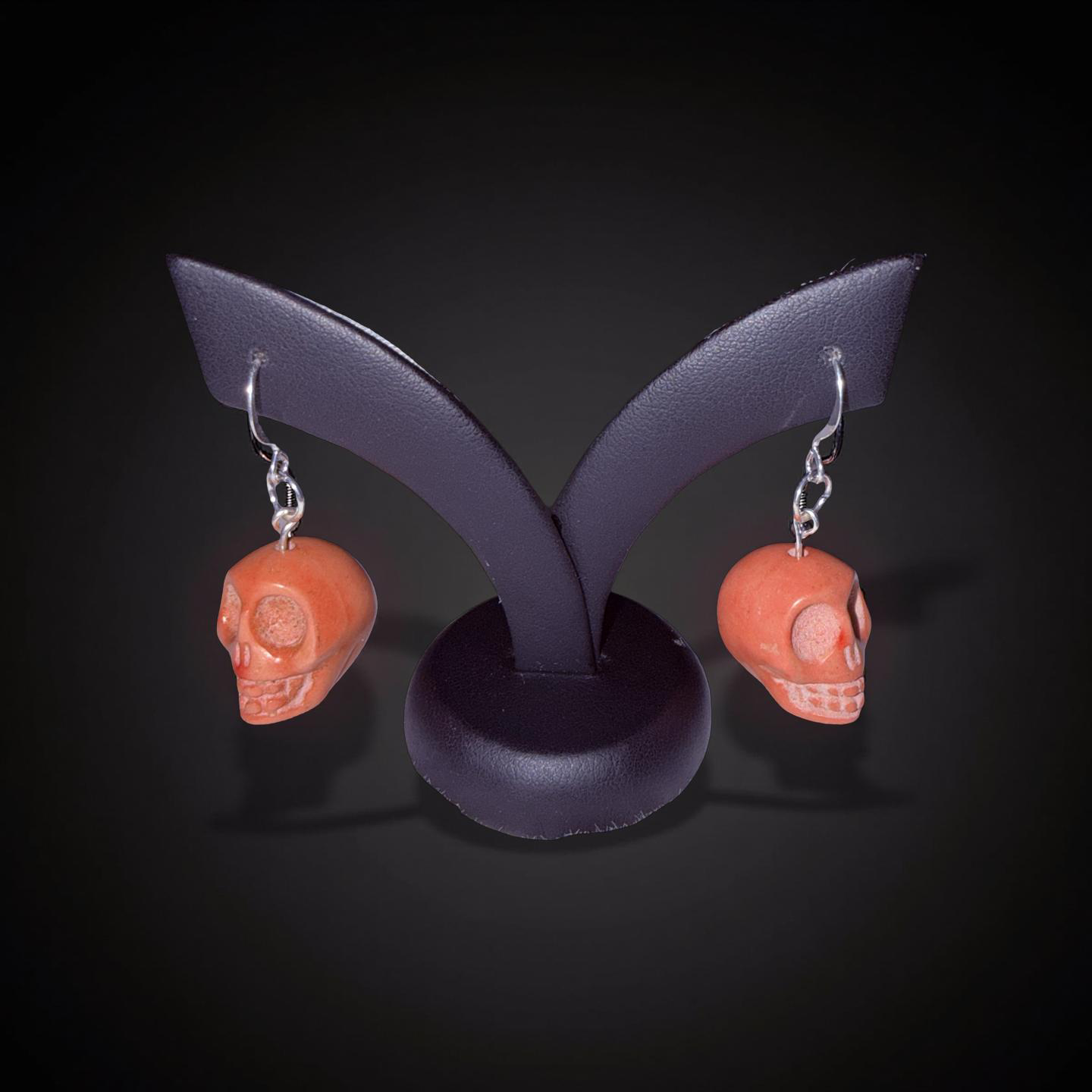 Skull Bead Bracelet and Earrings Set