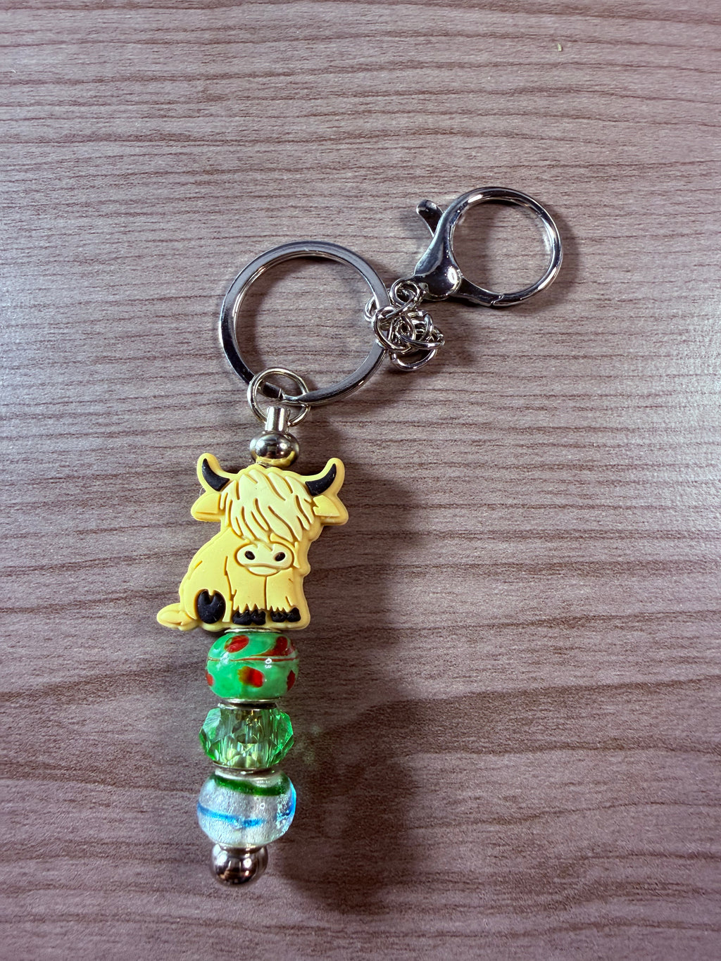 Highland Cow Charm Keychain