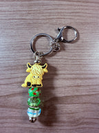 Highland Cow Charm Keychain