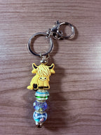 Highland Cow Charm Keychain