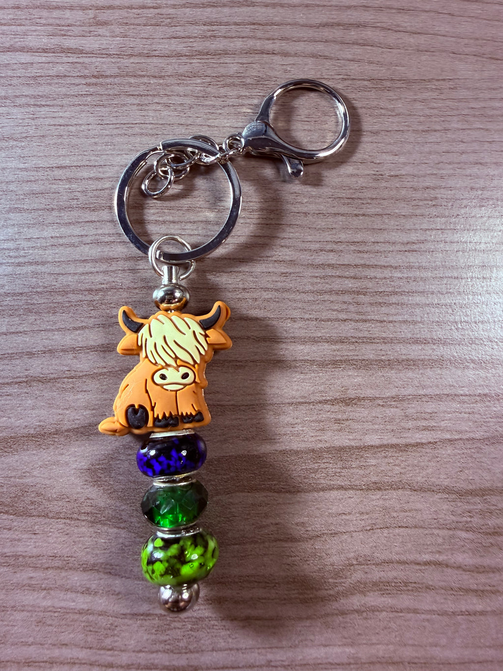 Highland Cow Charm Keychain